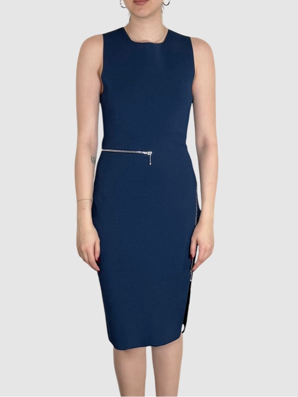 Alexander Wang Navy Dress with Zip Detail